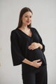Tehotenská a dojčiaca blúzka Mamafullness Black