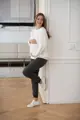 Tehotenská a dojčiaca oversized mikina Milk It Easy Cream