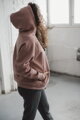 Hrubá tehotenská a dojčiaca oversized mikina Motherhood Powder Pink