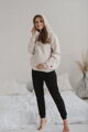 Hrubá tehotenská a dojčiaca oversized mikina Motherhood Latte Melange