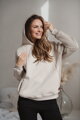 Hrubá tehotenská a dojčiaca oversized mikina Motherhood Latte Melange