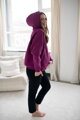Hrubá tehotenská a dojčiaca oversized mikina Motherhood Violet