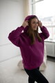 Hrubá tehotenská a dojčiaca oversized mikina Motherhood Violet