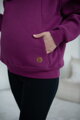 Hrubá tehotenská a dojčiaca oversized mikina Motherhood Violet