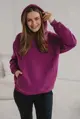 Hrubá tehotenská a dojčiaca oversized mikina Motherhood Violet