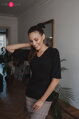 Tričko, blúzka na dojčenie Milky Puff, Black