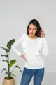 Tričko, blúzka na dojčenie Milky Waves Creme, dl.rukáv