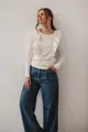 Tričko, blúzka na dojčenie Milky Waves Creme, dl.rukáv
