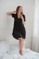 Nočná košeľa na dojčenie Aurora Black