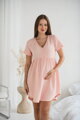 Tehotenská mušelínová nočná košeľa Aurora Sweet Pink
