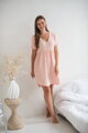 Tehotenská mušelínová nočná košeľa Aurora Sweet Pink
