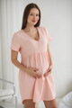 Tehotenská mušelínová nočná košeľa Aurora Sweet Pink