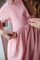 Bavlnená tehotenská nočná košeľa Flower Power Pink