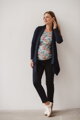 Tehotenské elegantné nohavice GraceFit Mama Navy