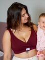 Nepremokavá podprsenka na dojčenie Mombri Classic Burgundy