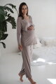 Dlhé bambusové pyžamové nohavice Moon Beige