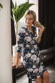 Tehotenské šaty na dojčenie Grow with Me, Navy with Flowers