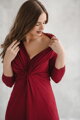Tehotenské šaty na dojčenie Loop Dress 7/8 Burgundy