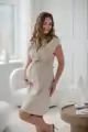 Tehotenské šaty na dojčenie Loop Dress Light Beige