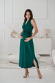 Tehotenské maxi šaty na dojčenie Loop Maxi Dress Bottle Green