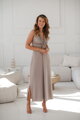 Tehotenské maxi šaty Loop Maxi Dress Cappuccino