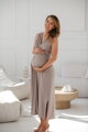 Tehotenské maxi šaty Loop Maxi Dress Cappuccino