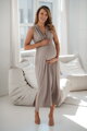Tehotenské maxi šaty Loop Maxi Dress Cappuccino