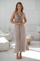 Tehotenské maxi šaty Loop Maxi Dress Cappuccino
