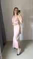 Tehotenské maxi šaty na dojčenie Loop Maxi Dress Powder Pink