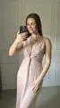 Tehotenské maxi šaty na dojčenie Loop Maxi Dress Powder Pink
