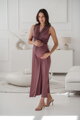 Tehotenské maxi šaty na dojčenie Loop Maxi Dress Rose Brown