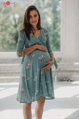 Tehotenské šaty na dojčenie Two Ways Midi Dress Eucalyptus