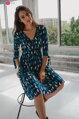 Tehotenské šaty na dojčenie Two Ways Midi Dress Navy Blue