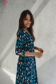 Tehotenské šaty na dojčenie Two Ways Midi Dress Navy Blue