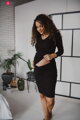 Tehotenská sukňa s nízkym pásom a vreckami Black