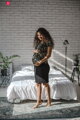 Tehotenská sukňa s nízkym pásom a vreckami Black