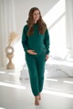 Hrubé tehotenské tepláky Motherhood Bottle Green