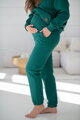 Hrubé tehotenské tepláky Motherhood Bottle Green