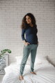 Tehotenské tepláky M&L Ocean Green
