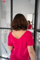 Tričko na dojčenie M-Shirt V-neck Fuchsia