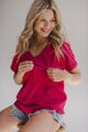 Tričko na dojčenie M-Shirt V-neck Fuchsia