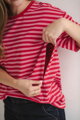 Tričko na dojčenie Mamahood Red Stripes