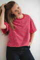 Tričko na dojčenie Mamahood Red Stripes