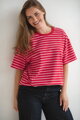 Tričko na dojčenie Mamahood Red Stripes