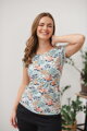 Tričko na dojčenie Milk Shirt Blue with Flowers