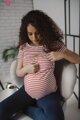 Tričko na dojčenie Milk Shirt Red Stripes