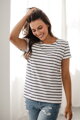 Pruhované tričko na dojčenie Mama Flow Navy stripes