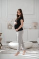 Tehotenské tričko Belly Black, kr.rukáv