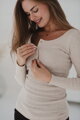 Tehotenské tričko na dojčenie Tummy Latte melange