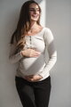Tehotenské tričko na dojčenie Tummy Latte melange